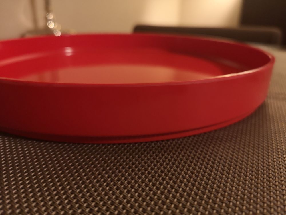 Red melamine top - Allbricka, made in Sweden - 1970s