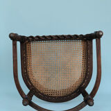 Edwardian barley twist corner chair with cane late 19th century