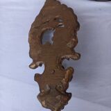 Golden wooden candle holder wall light