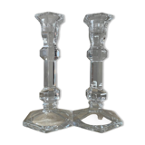 Pair of crystal candlesticks