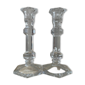 Pair of crystal candlesticks