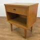 Scandinavian bedside vintage blond wood 1 drawer