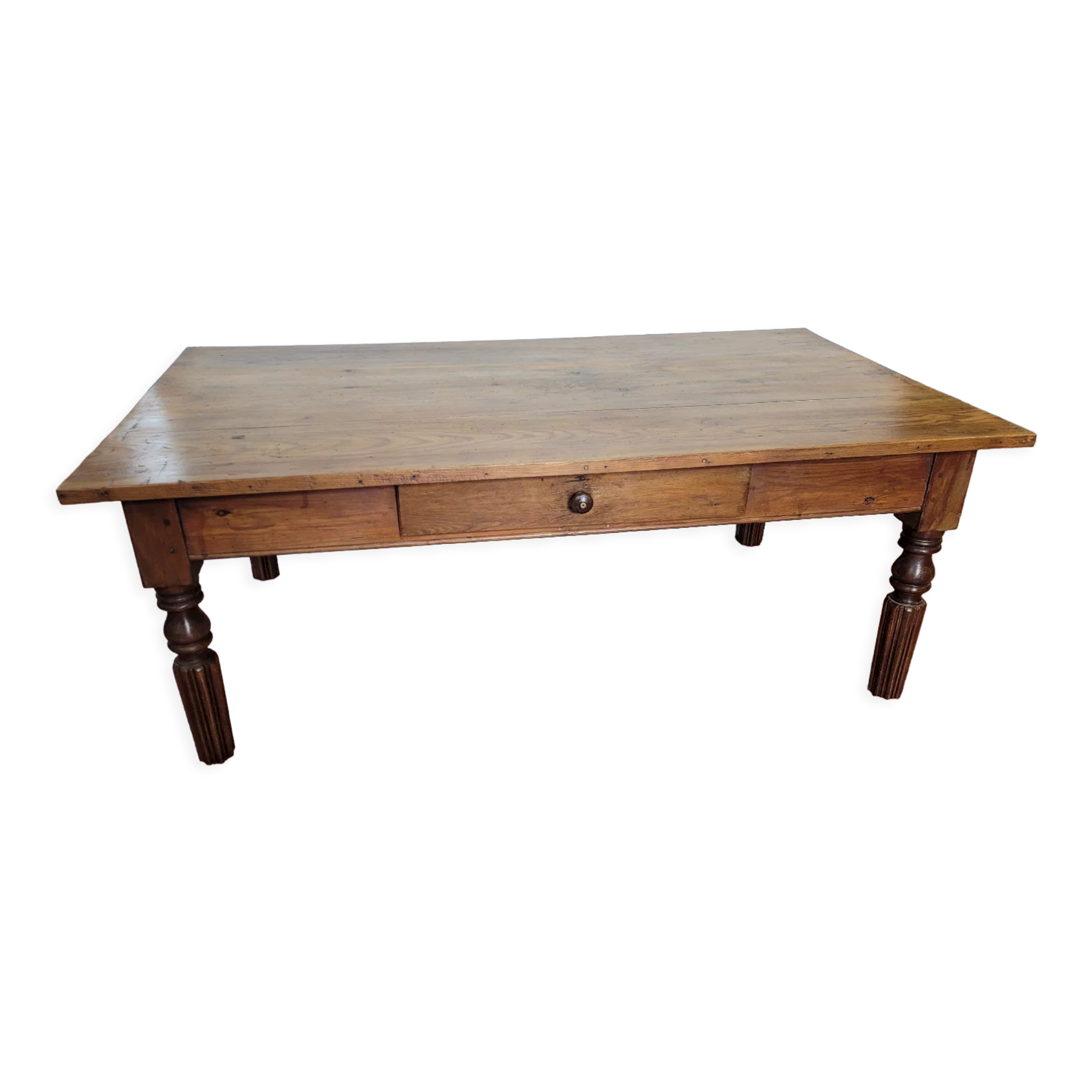 Antique coffee table with 1 drawer, 130×74cms