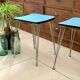 Tabouret formica pieds eiffel vintage