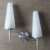 Vintage chrome brass wall light - 1950s