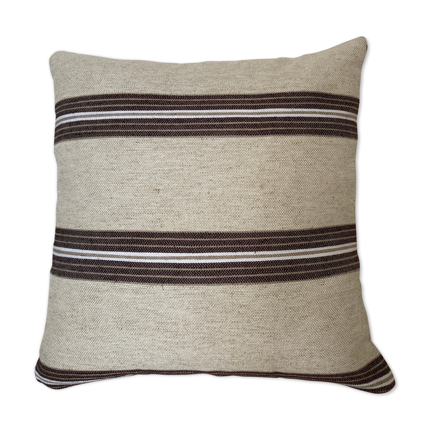 Beige linen cushion