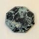 Vintage green and black marble octagonal pocket emptier antique mid-century ashtray