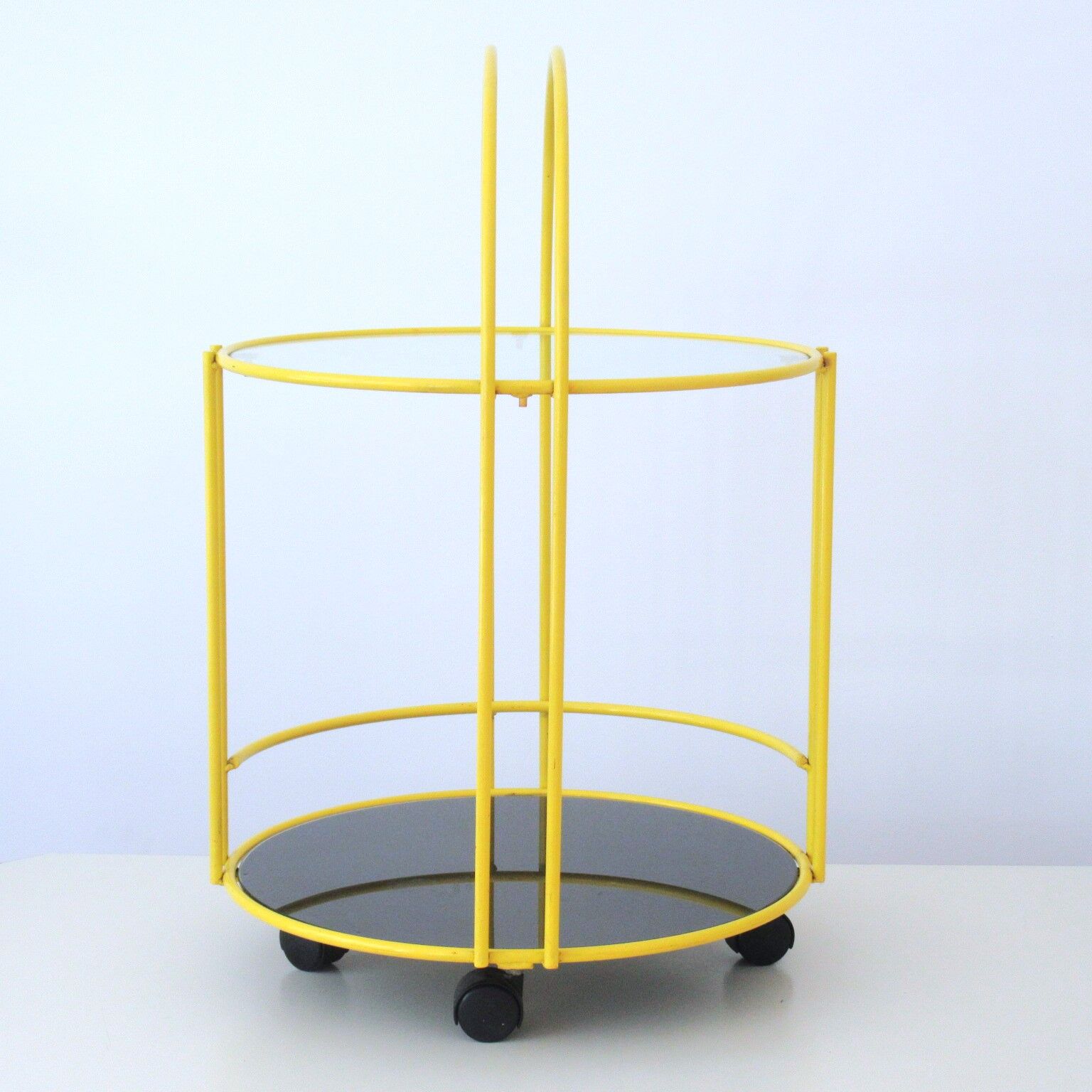 Post-modern rolling trolley by Rodney Kinsman Bieffeplast circa 1980