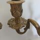 Pair of vintage brass 2-candle candelabra candlesticks