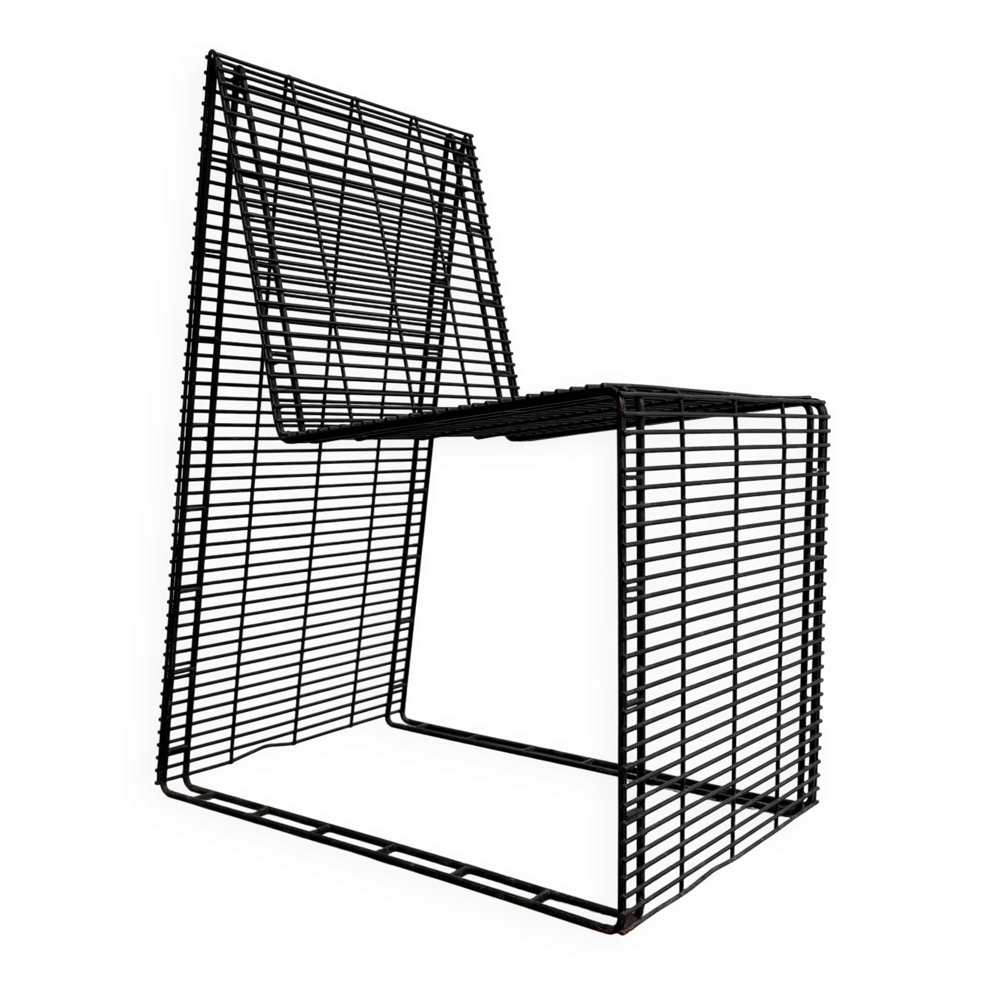 Graphic metal armchair