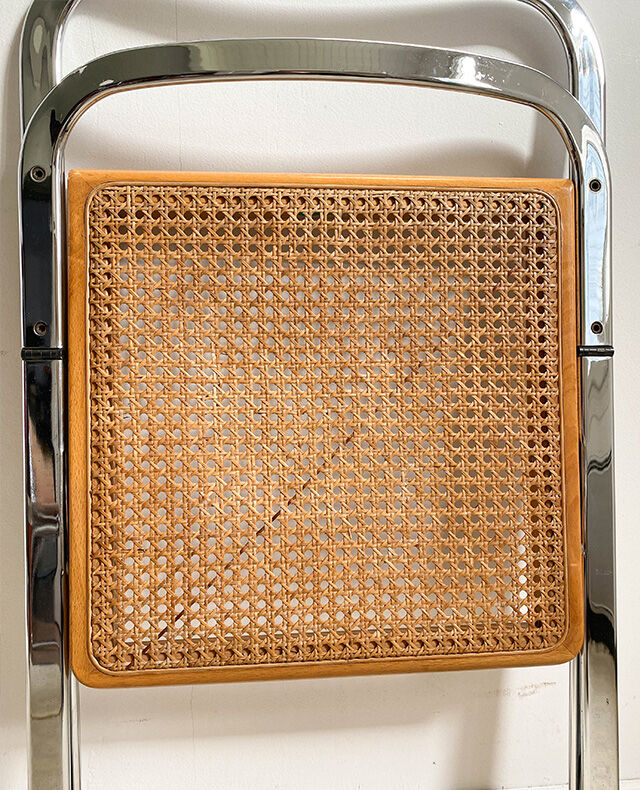 Folding chair cannage Giorgio Cattelan