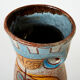 Rare glazed ceramic vase signed Accolay Maya collection around 1950