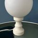 Lampe de table Space Age blanche en verre opalin