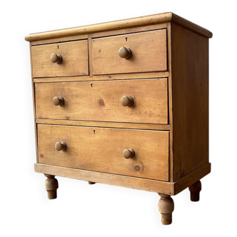 Commode victorienne antique en pin anglais