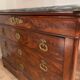 Antique Louis-Philippe commode in walnut burl with marble top.
