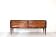 Midcentury Italian Sideboard / Dresser In Walnut And Brass. Vintage Modern