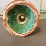 Large green ceramic candle holder Morocco