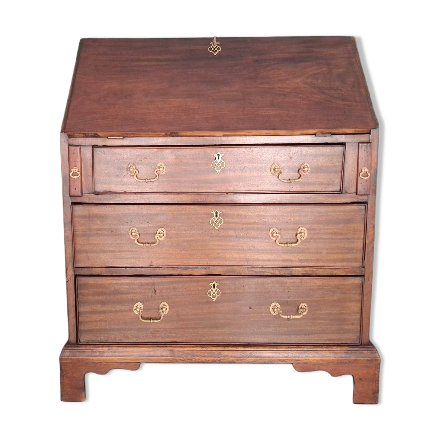 Bureau secrétaire antique français – Louis XVI, acajou massif, vers 1790