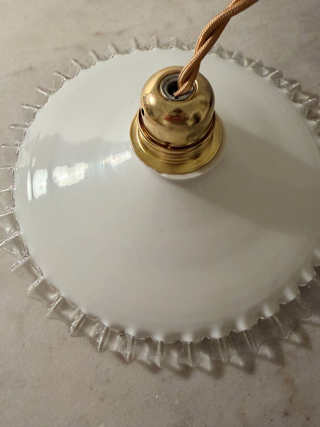 Opaline lampshade - ready to use