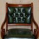 Chesterfield upholstered leather office chair, Victorian style