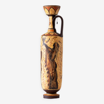 Grand vase artisanal grec mythologique