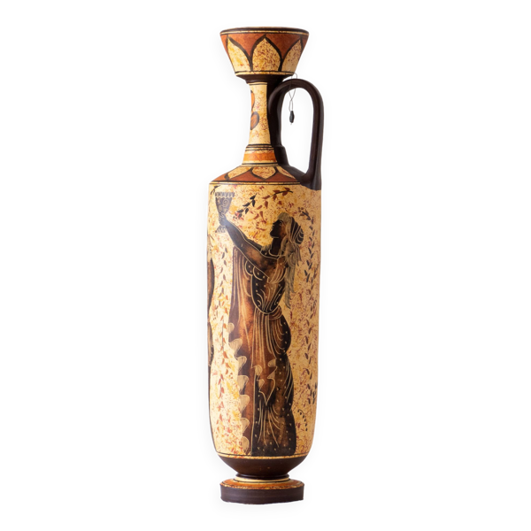 Grand vase artisanal grec mythologique