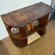 TV cabinet in a row with art deco wooden shelf