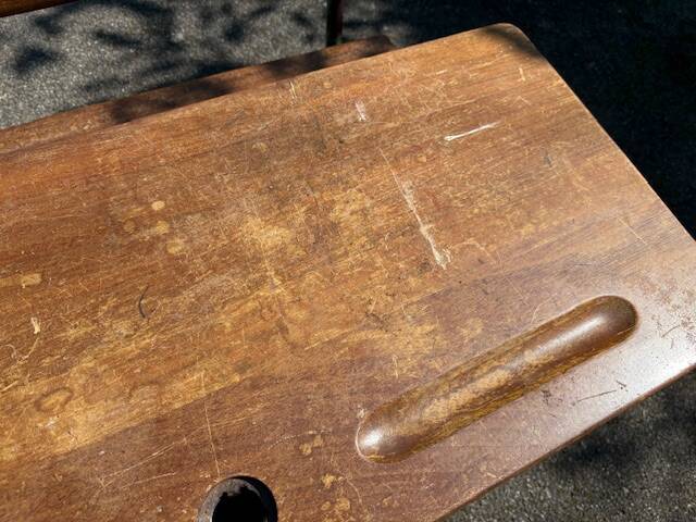 old school desk / 2-seater children's desk / vintage