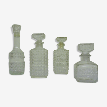 Set of 4 glass carafes