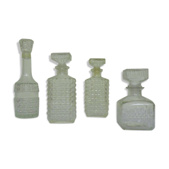 Set of 4 glass carafes