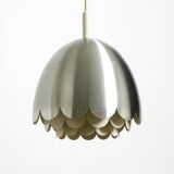 Small 1960s Space Age pendant lamp by Doria made of aluminum and metal