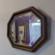 Miroir octogonal biseauté vintage 48 x 38 cm