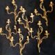 Important lot of bronze wall lights in the Louis XV rococo style.