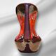 Abstract shaped Vallauris majolica glazed ceramic vase, 35 cm