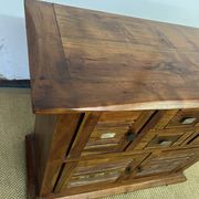 Solid acacia wood sideboard 4 doors, 2 drawers
