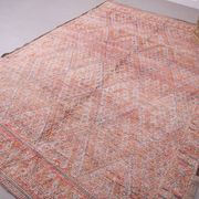 Pink Vintage Moroccan Rug 205 x 303 cm, Berber Wool Rug, Berber Boho Rug