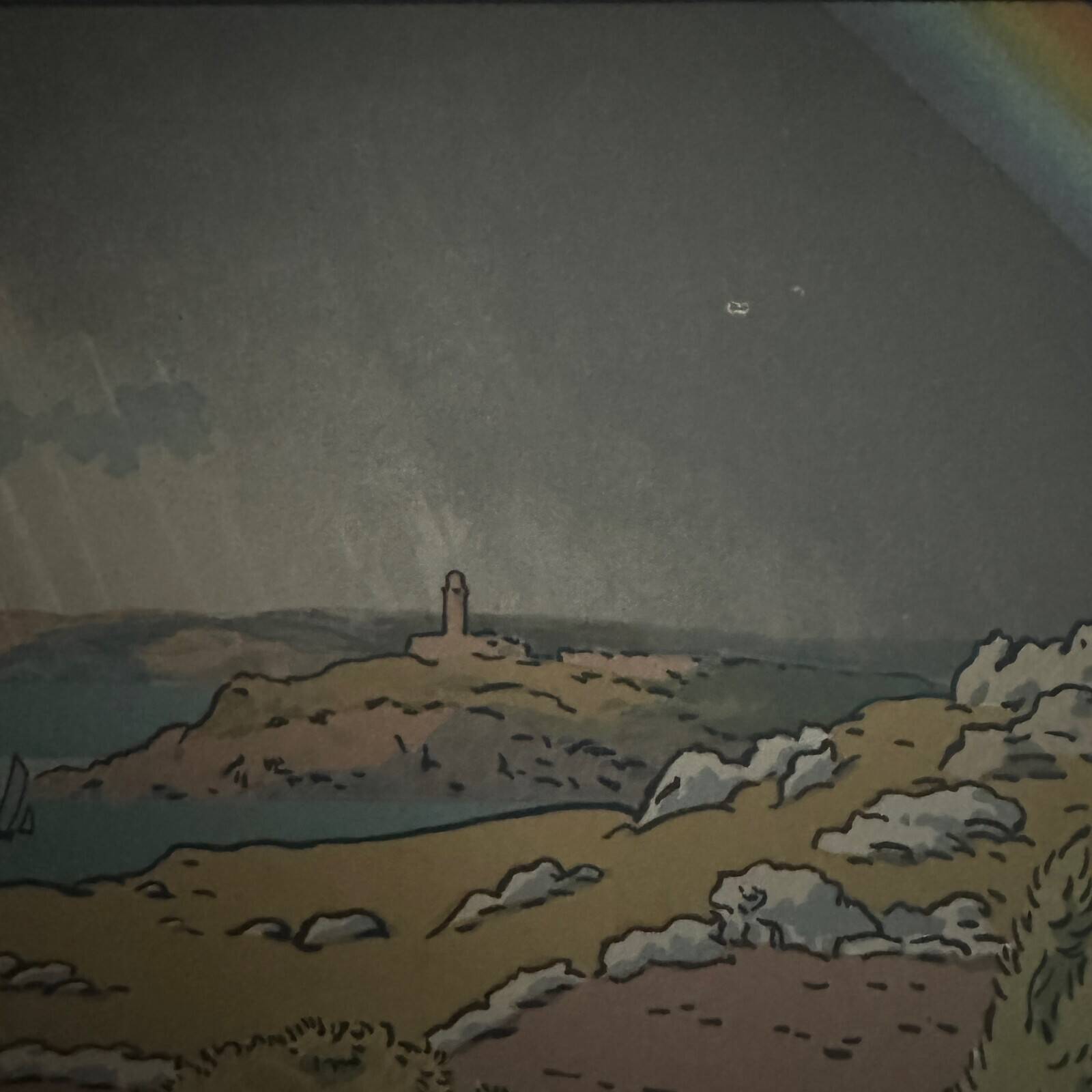 Lithograph by Henri Rivière, The Magic of the Hours - The Rainbow