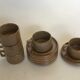Ensemble de 6 tasses et soucoupes en grés