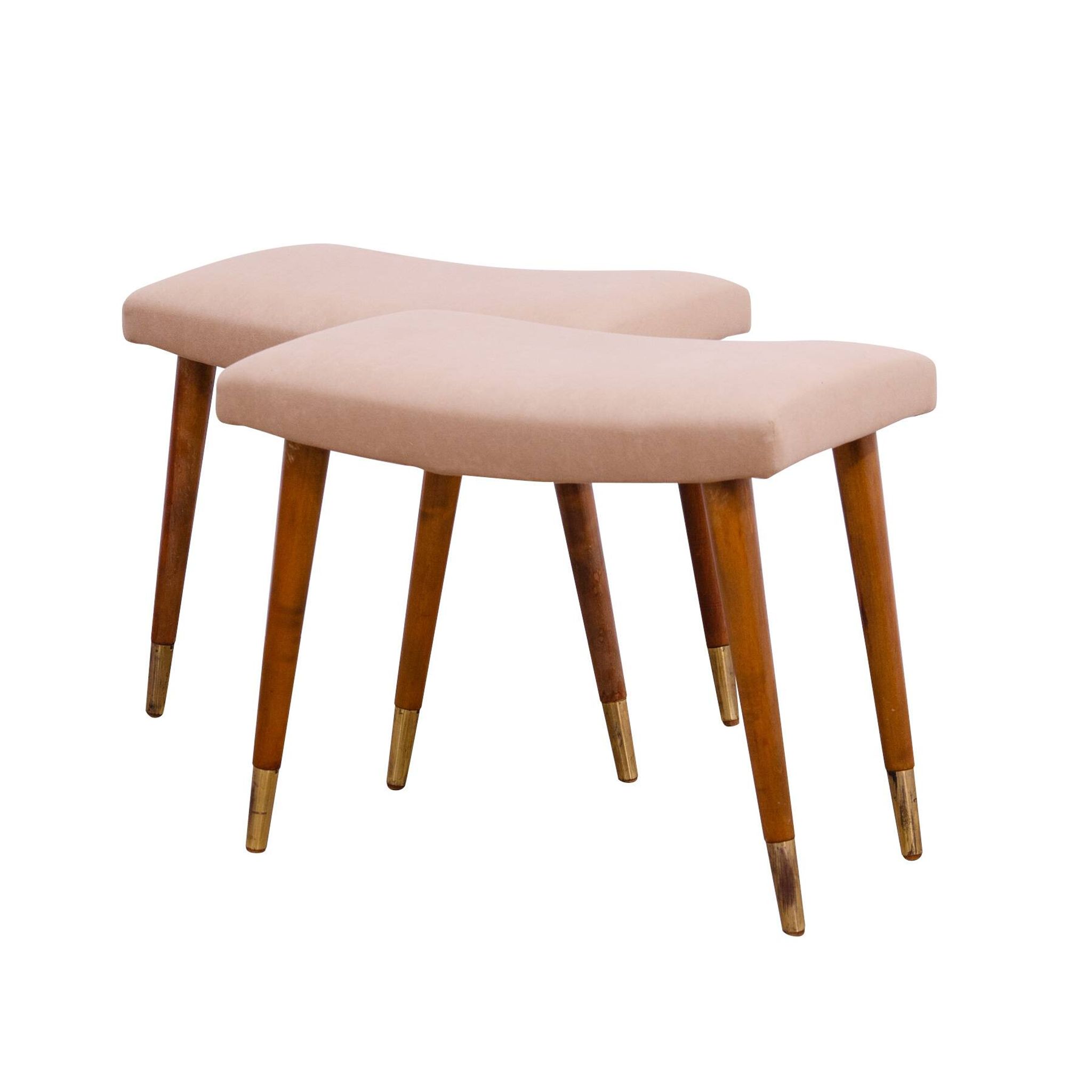 Pair of Scandinavian style stools by Vyčítal and Sedláček, Czechoslovakia, 1960s