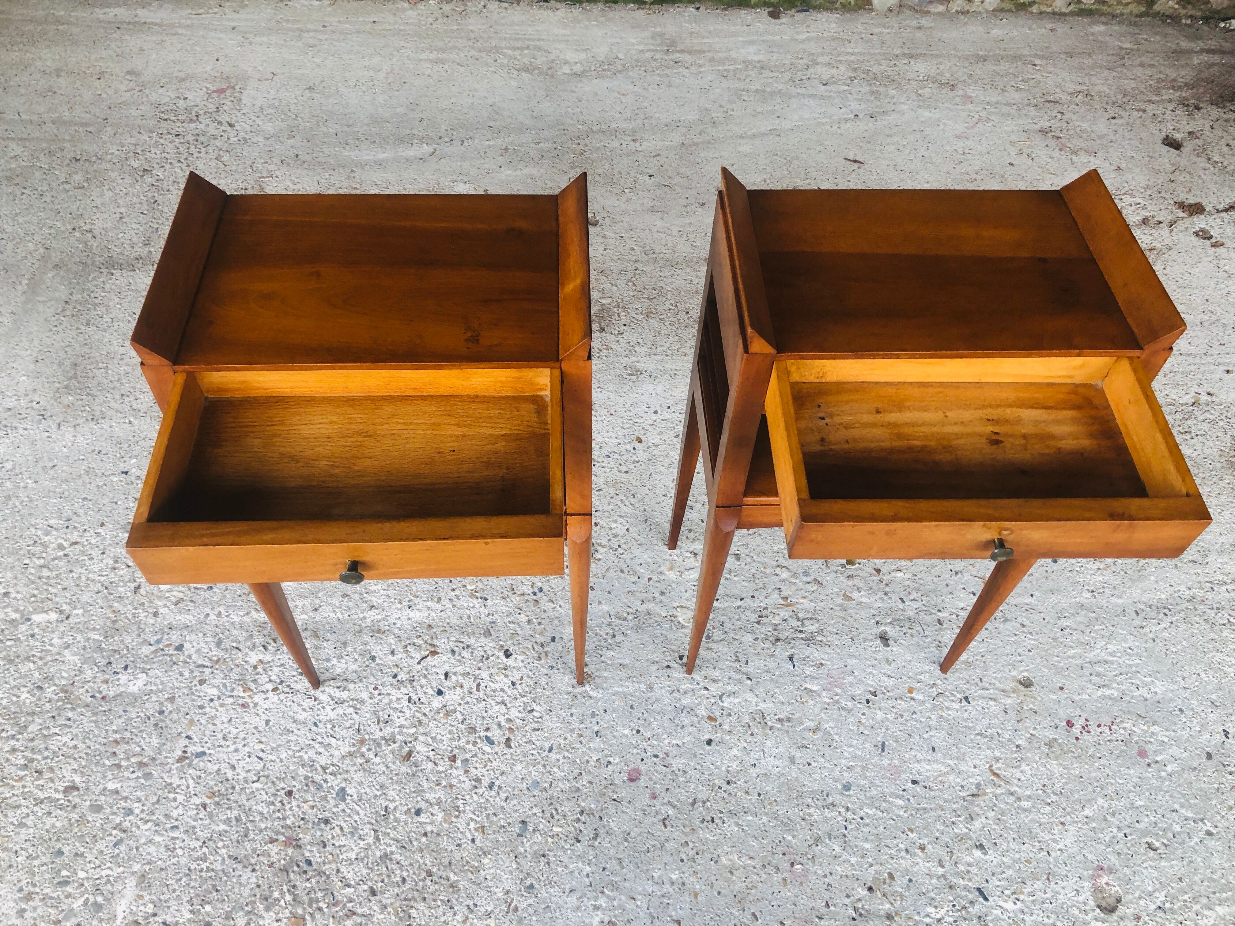 Pair of Italian bedsides, Art deco 50s