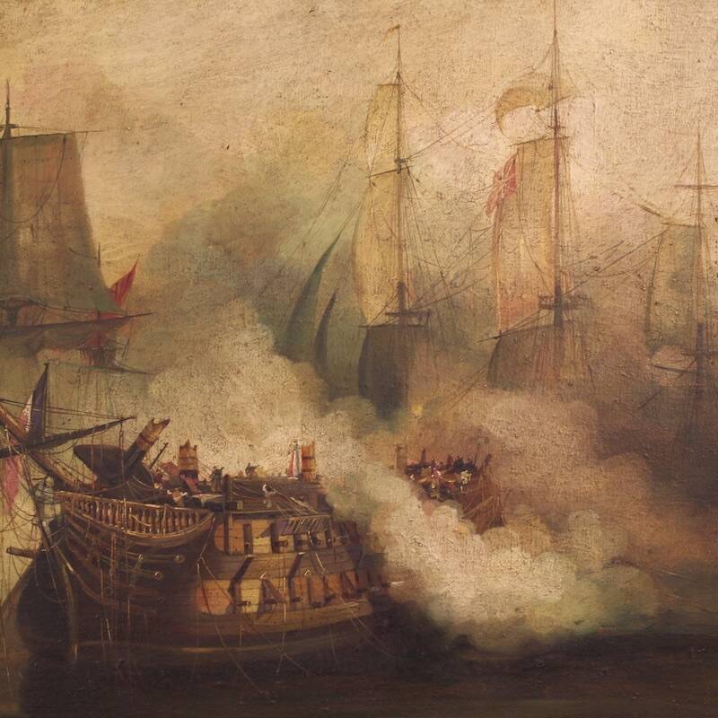 Peinture maritime française du XXe siècle Bataille de Trafalgar