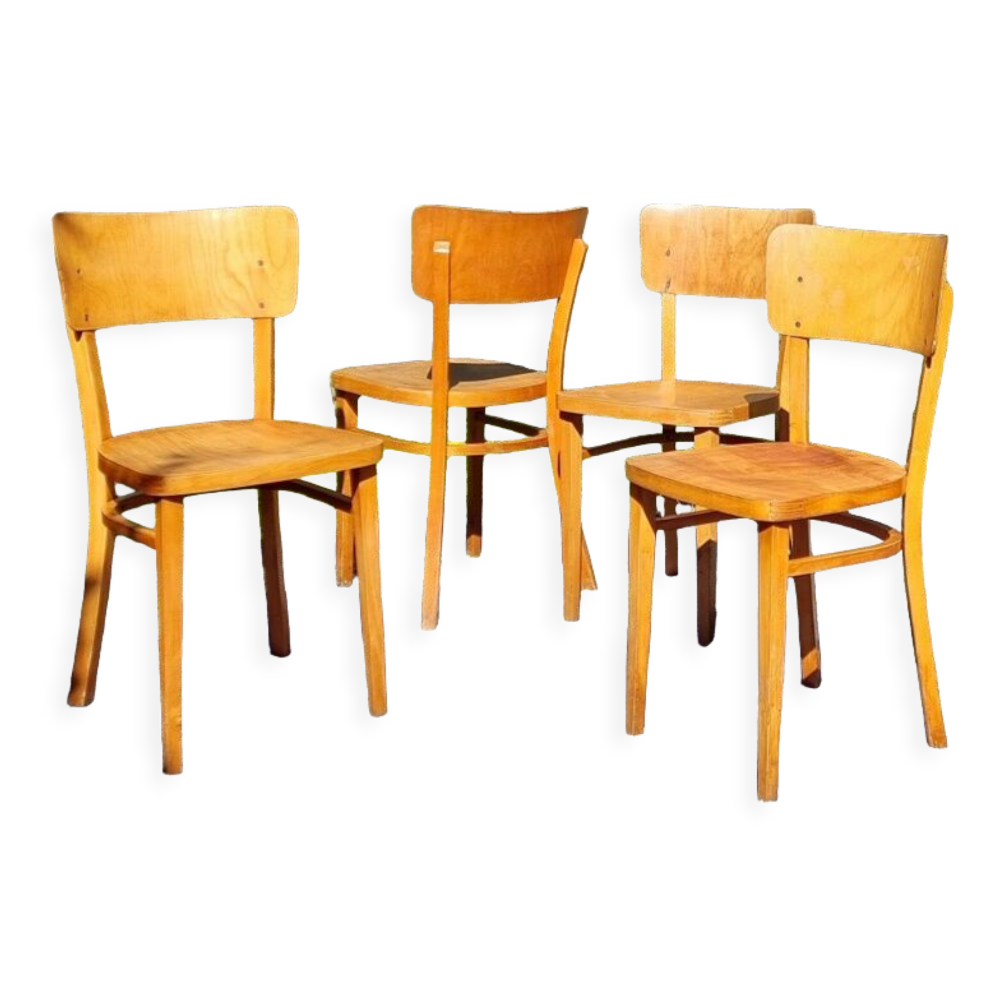 4 chaises Thonet années 50/60