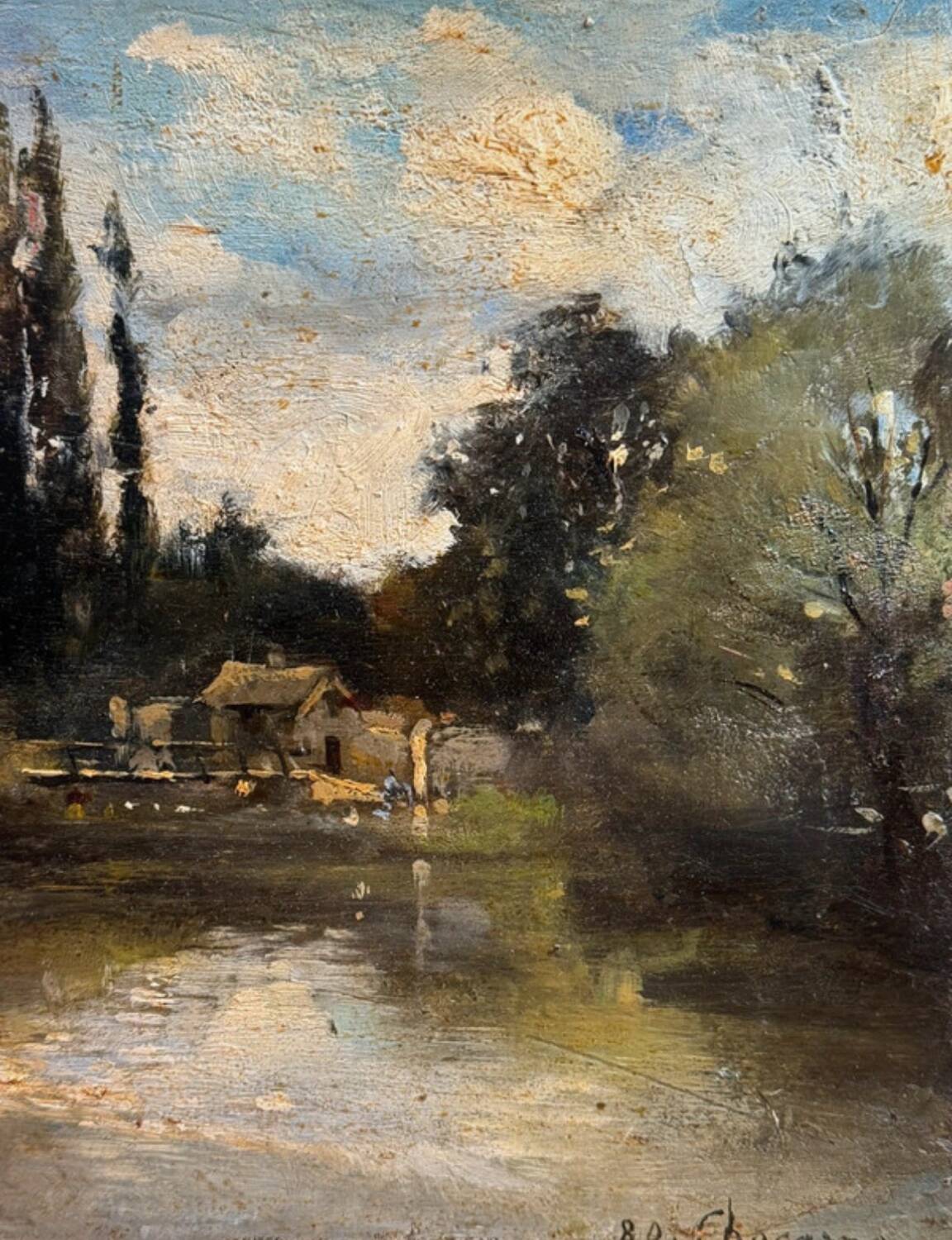 Paul Charles Chocarne (1855–1936)  Les Lavandières au bord de l’eau (a