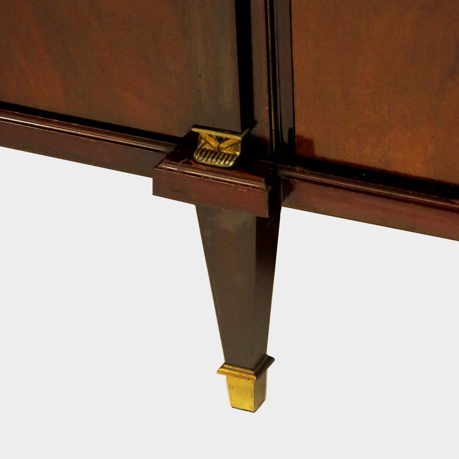 Large 5-door Art Deco wardrobe in flame mahogany, 1920s – 1930s