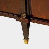 Large 5-door Art Deco wardrobe in flame mahogany, 1920s – 1930s