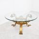 Gilt metal brutalist coffee table, 1960s