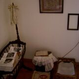 Antique turned wooden cradle