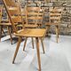 Lot of 8 country bistro chairs from the 1970s