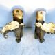 Pair of Bronze flower wall lamps, 1970s