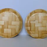 2 Bamboo trays of Asian origin certainly 1950